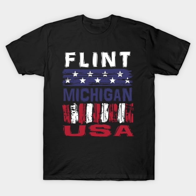 Flint Michigan USA T-Shirt T-Shirt by Nerd_art